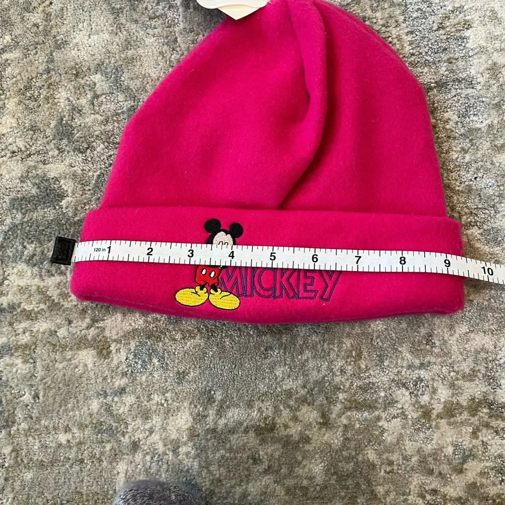 Vintage Mickey For Kids Pink Fleece Hat NWT